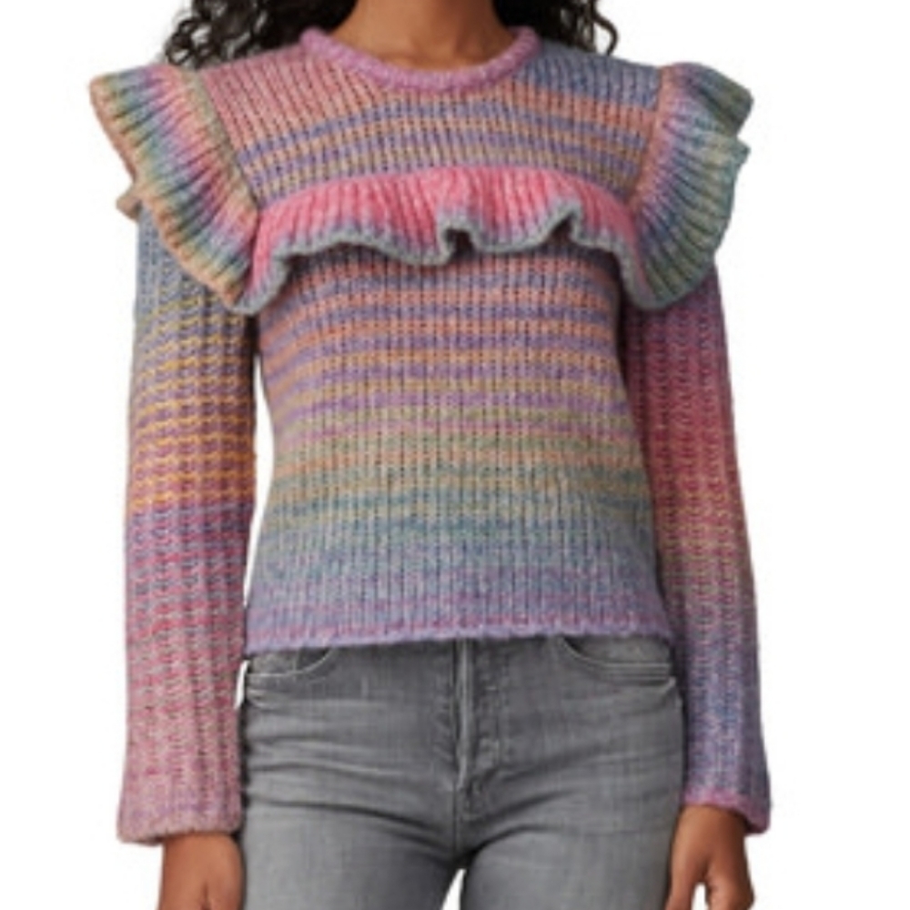 Loveshackfancy Yumi Ruffle Pullover Sweater